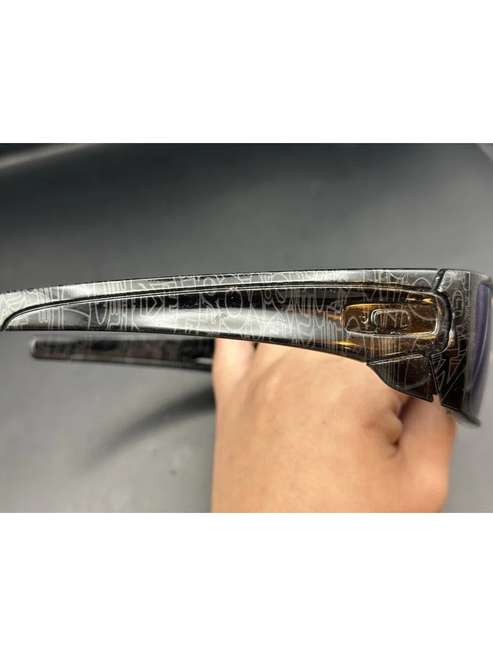 Oakley Fuel Cell Polished Black Ghost Text w/Ice Iridium Lenses